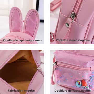 artable 23 x 22 cm enfants style animal mignon cartable maternelle fille pour enfant léger et imperméable convient pour 2 à 5 ans